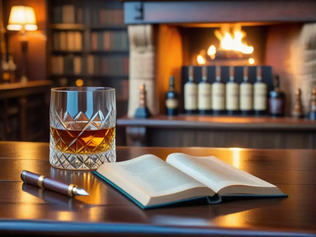 Taberna escocesa: poetas y whisky en un ambiente acogedor En un acogedor pub escocés, el whisky como inspiración literaria brilla entre poetas y escritores