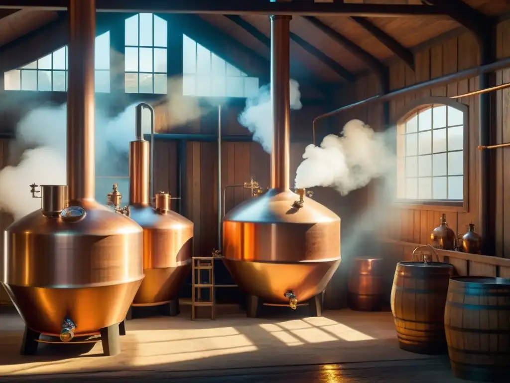 Destilería tradicional: destilación en cobre con encanto histórico Un antiguo proceso de destilación con certificaciones destilación innovaciones futuras