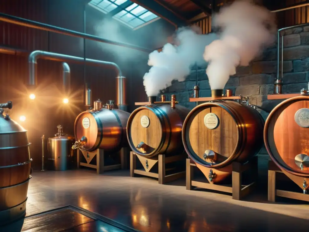 Destilería de whisky en las Highlands: tradición y maestría Un destilador de whisky en las Tierras Altas de Escocia, reflejando la artesanía y calidad de las mejores regiones destilados calidad