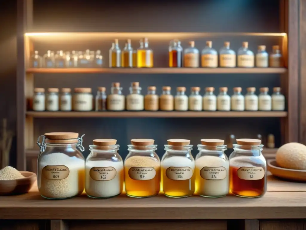 Detalles de levaduras vintage en destilería de madera Una destilería vintage con levaduras para destilación de bebidas, iluminada cálidamente en un ambiente nostálgico