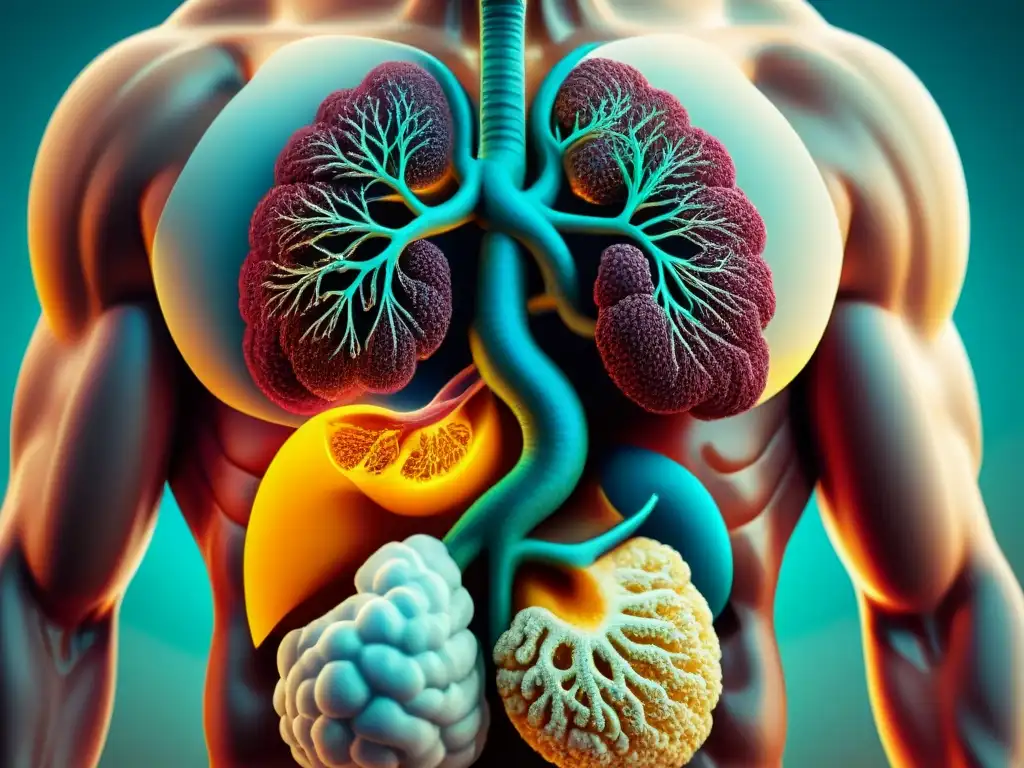 Metabolismo del alcohol en el cuerpo humano: ilustración científica vintage en 8k Ilustración detallada en 8k de proceso metabólico del cuerpo humano al metabolizar alcohol, destacando efectos en órganos