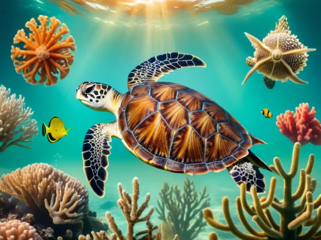 Procesos de envejecimiento marino: ilustración vintage detallada Ilustración detallada vintage de envejecimiento en ambientes marinos bioquímica con organismos marinos y procesos celulares