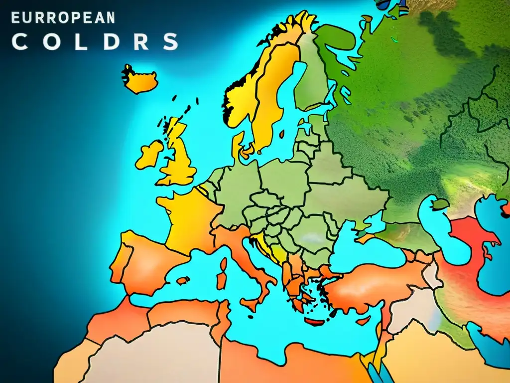 Mapa vintage detallado de destilerías europeas Mapa europeo detallado con destilerías destacadas, aspecto envejecido y toques tradicionales