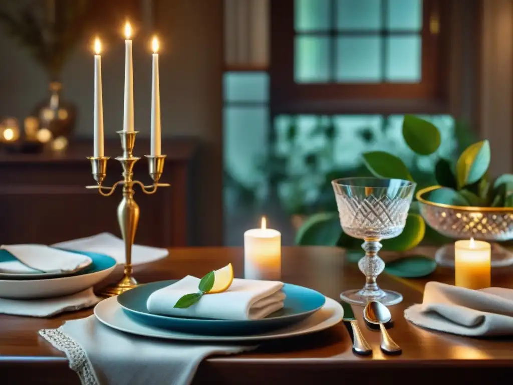Mesa de lujo con cristalería y licores premium Una mesa elegante con vajilla fina y destilados premium, ideal para maridaje destilados y platos principales