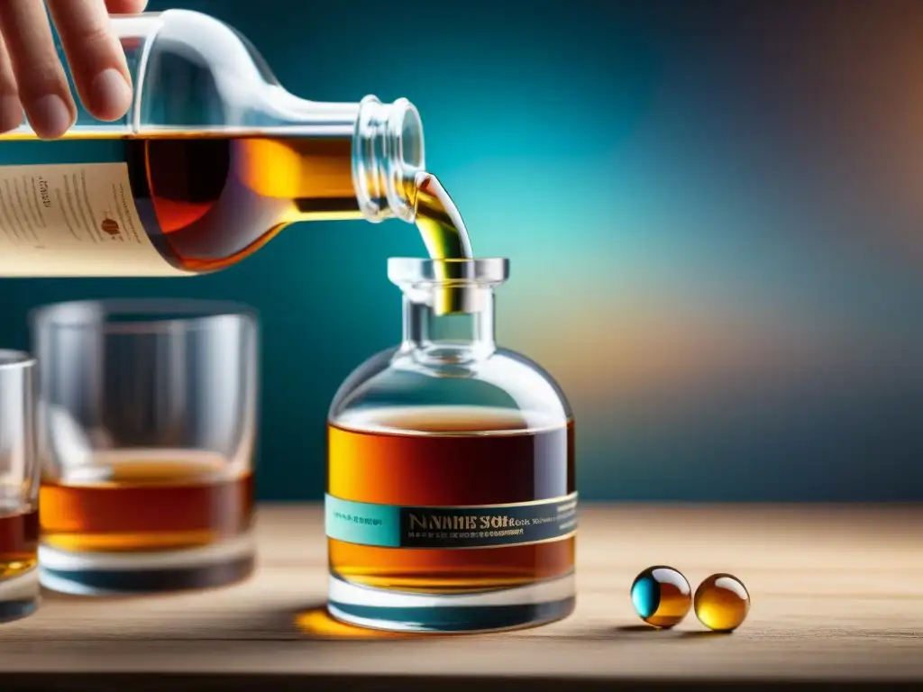 Nanotecnología revoluciona destilación de whisky Pequeños nanobots infunden moléculas en gota de whiskey, revolucionando destilación