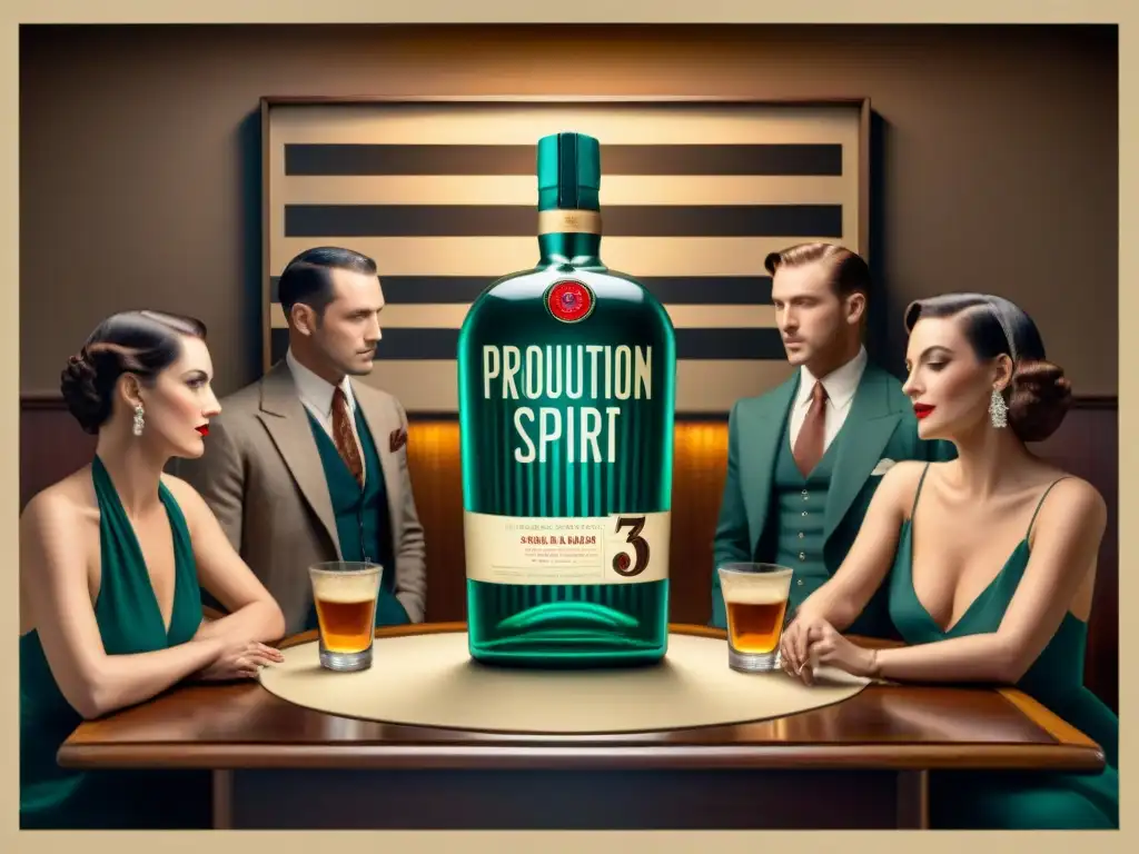 Cartel vintage de la Prohibición: ¡Únete al movimiento clandestino! Propaganda y estigma del alcohol: Cartel vintage de la era de la Prohibición con ambiente clandestino y seductor